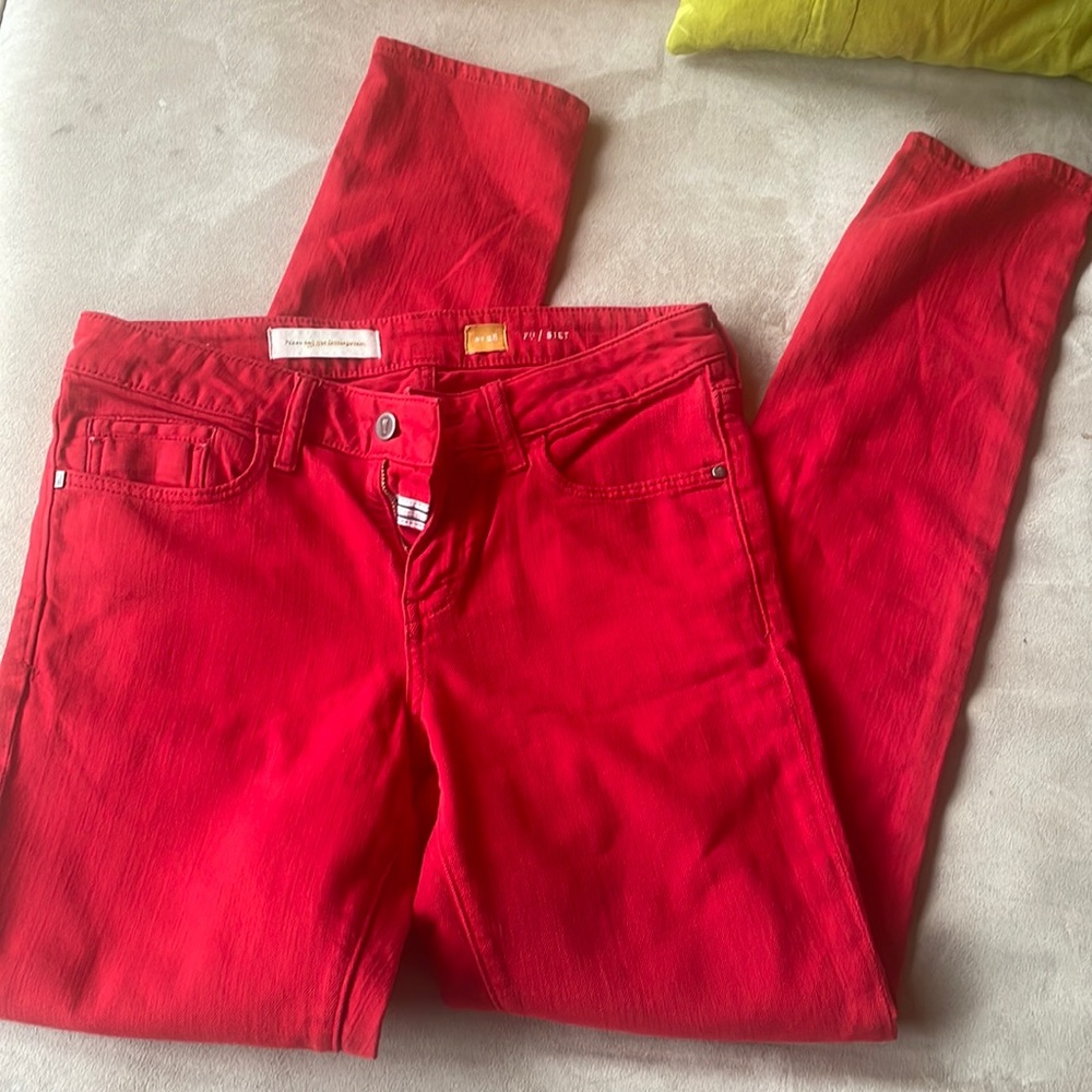 Pilcro red Skinny Jeans. Sz 28
